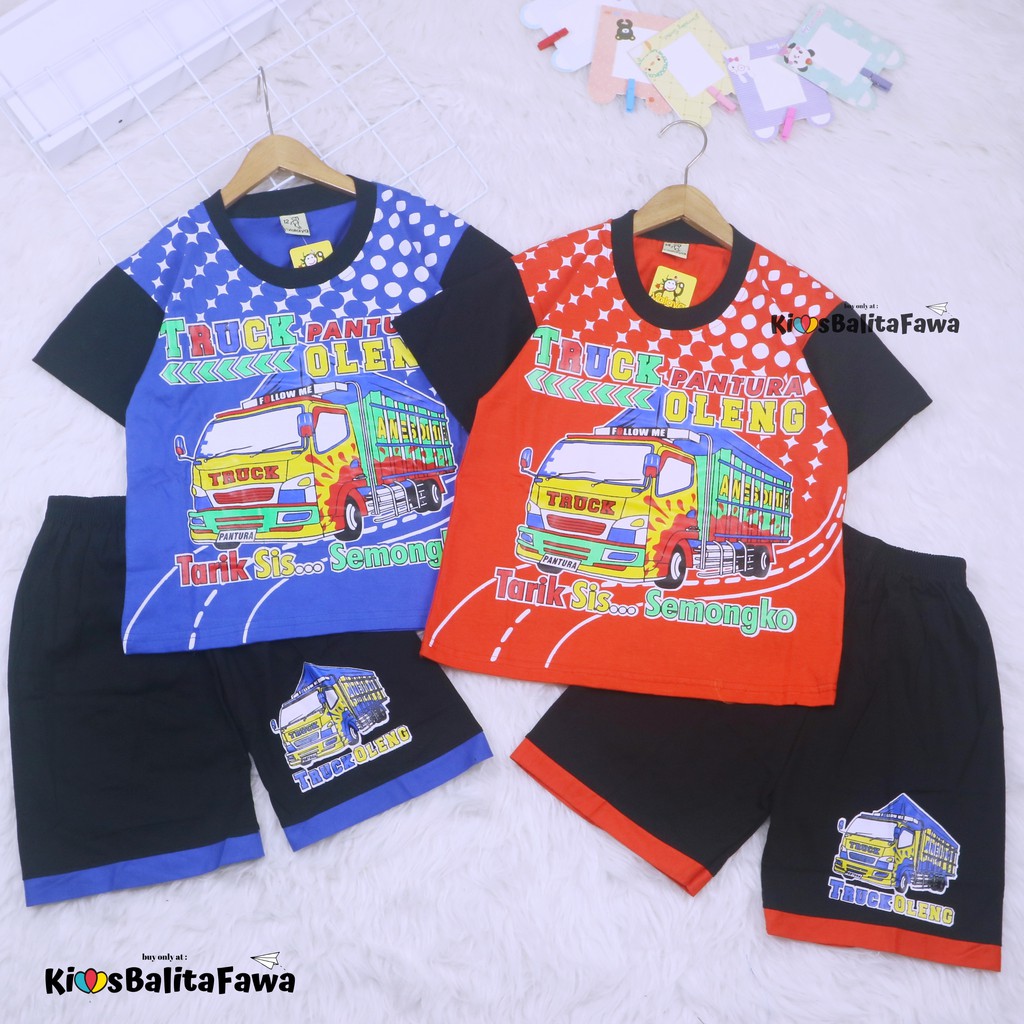 Set Cakka uk 9-10 Tahun / Murah Baju Anak Kaos Karakter Celana Lengan Pendek Laki Cowok Setelan