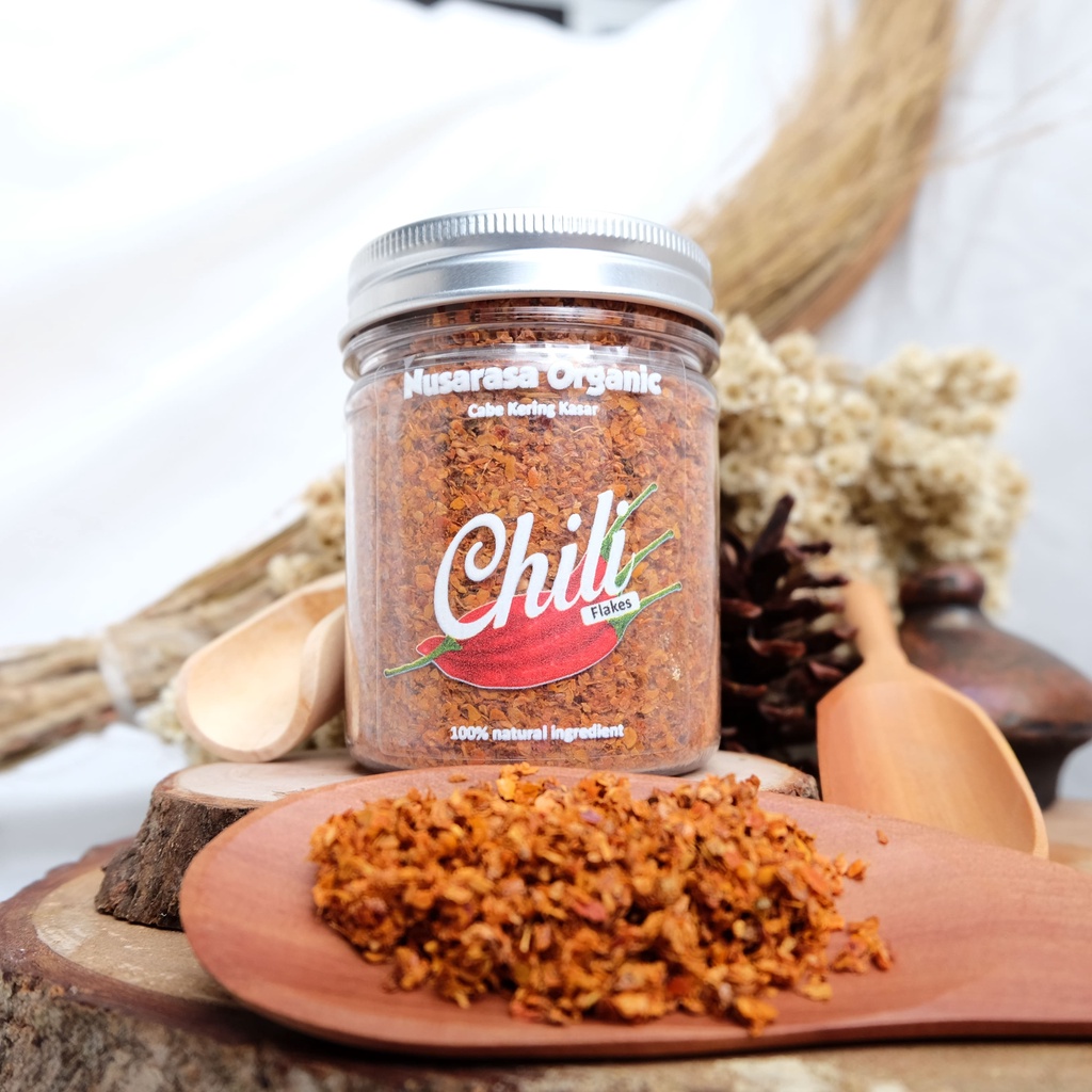 

Nusarasa Organik - Chili Flakes / Cabe Kering Kasar / Cabai Kering Kasar