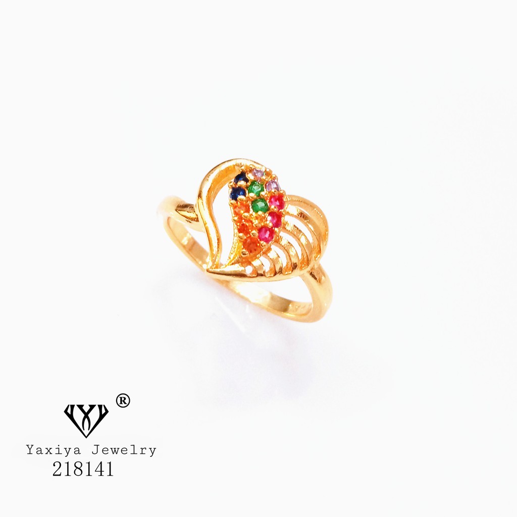 

Cincin Emas Permata Dimensi Perhiasan Lapis Emas 18K Yaxiya Jewelry 082