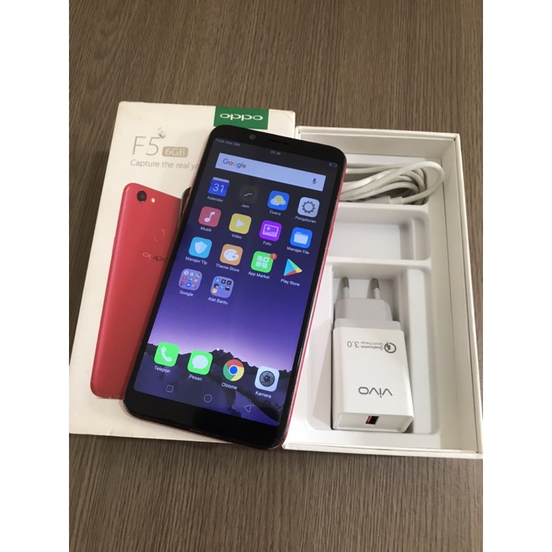 Jual HP Handphone Oppo F5 6/64Gb Bekas Fullset No HF HP Second seken Berkualitas