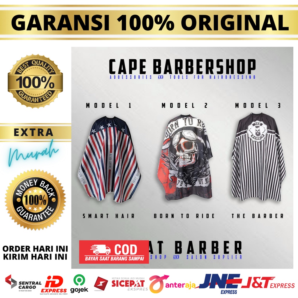 Cape Barbershop Kain Cukur Pangkas Salon Kain Kep Kain Kip Barber Cape