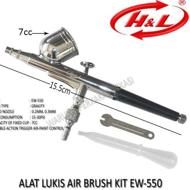 

JA385 New H&L Spet Cat Air Brush Kit Penbrush Alat Lukis Grafis Ew-550