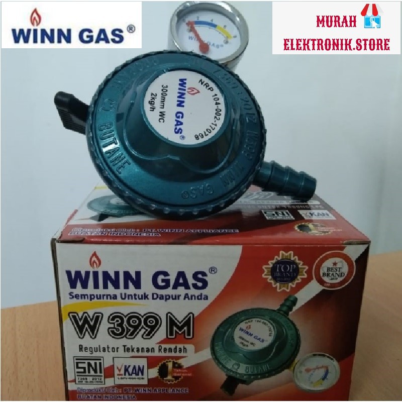 Regulator WInn Gas W-399 NM (Tanpa Meter) &amp; Regulator WInn Gas W-399 M (Dengan Meter)