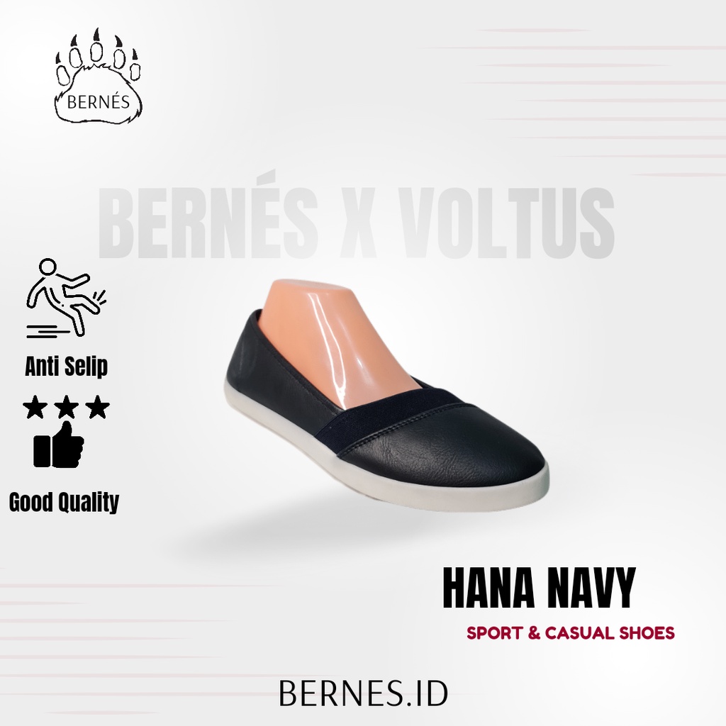 Sepatu wanita VOLTUS Hana navy Slip on