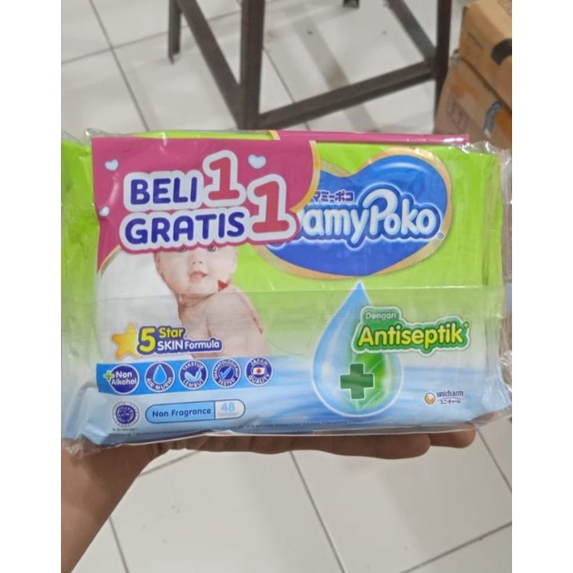 (TERMURAH) TISSUE BASAH MAMYPOKO ANTISEPTIK  BELI 1 GRATIS 1