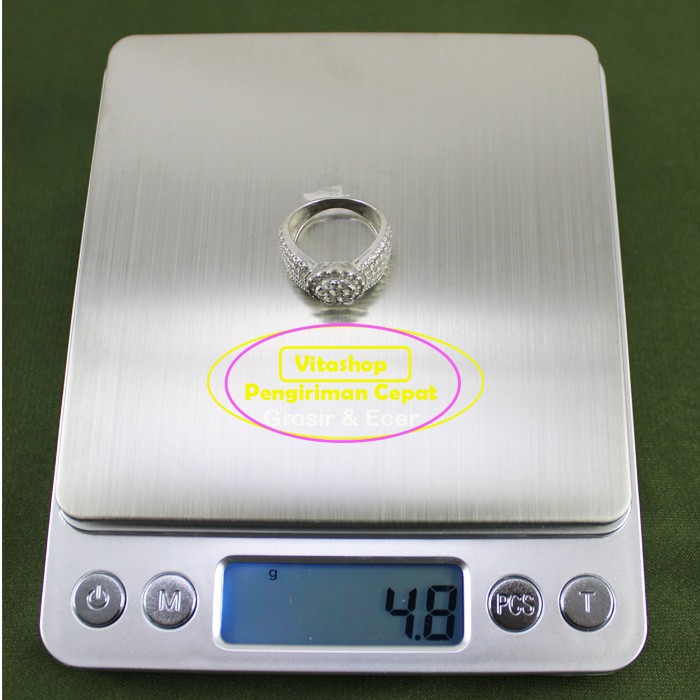 timbangan digital scale 500g/0.01 silver alat timbang emas dan permata