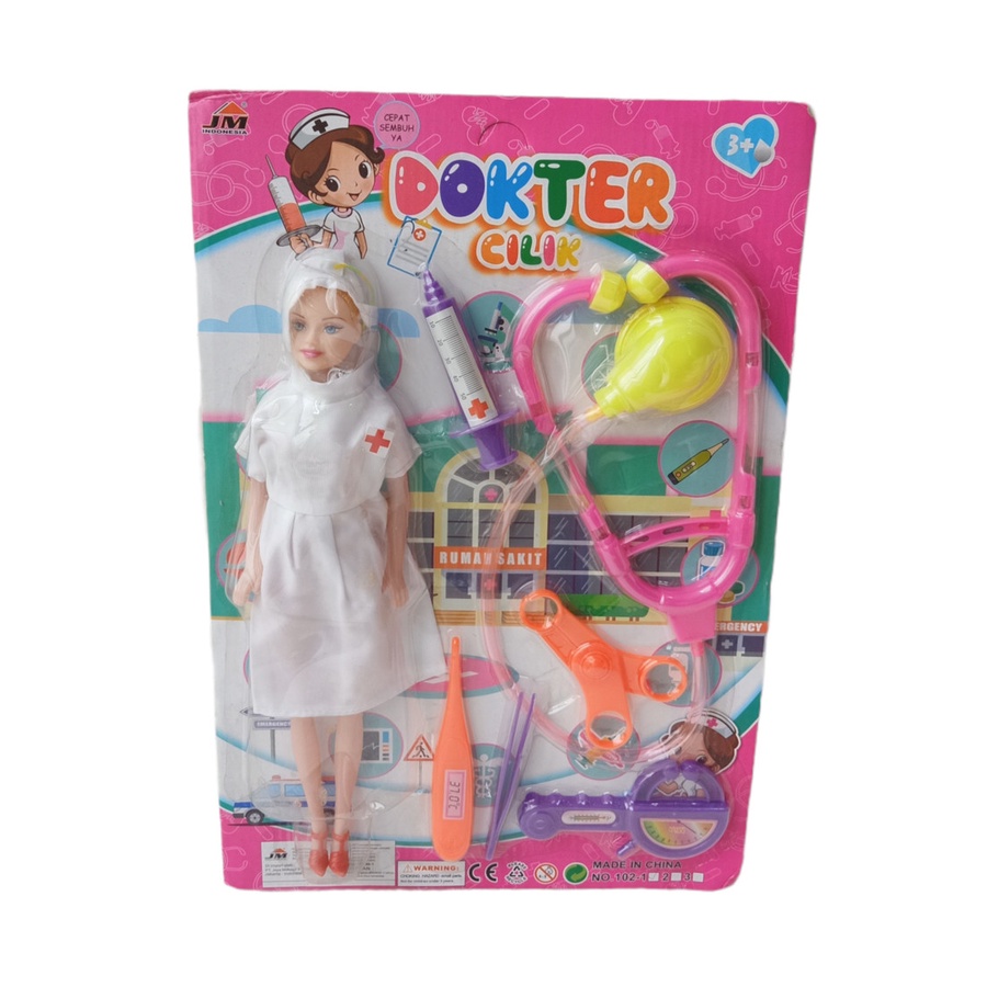 Mainan Boneka Suster Dokter dokteran No.102-1 - Mainan Boneka Perawat Perempuan