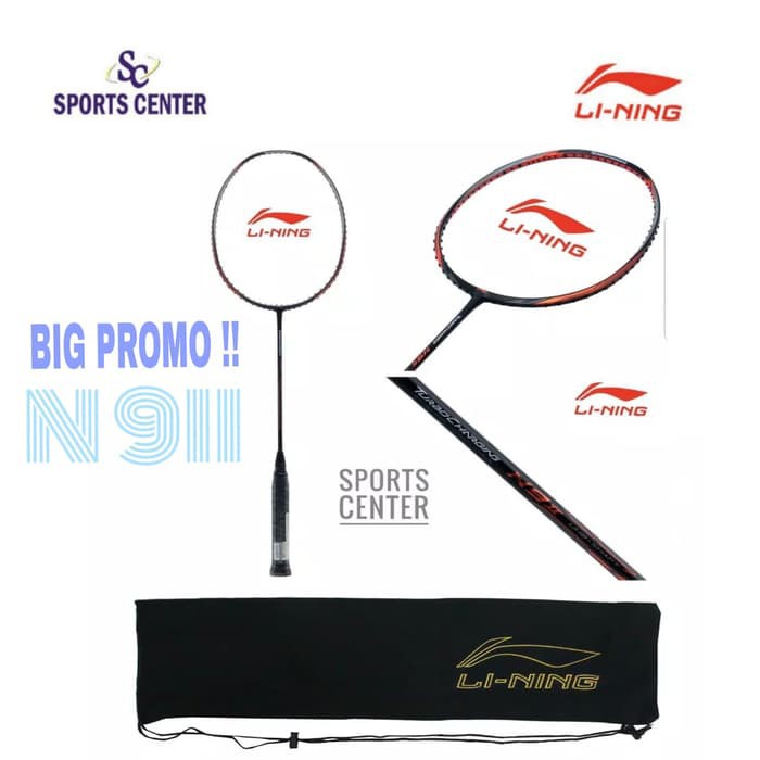 BIG SALE  Raket Badminton Lining N9II / N9 II Tantowi Ahmad Black