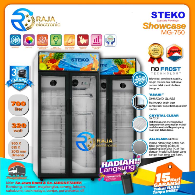 SHOWCASE STEKO 2 PINTU MG 750 DISPLAY COOLER