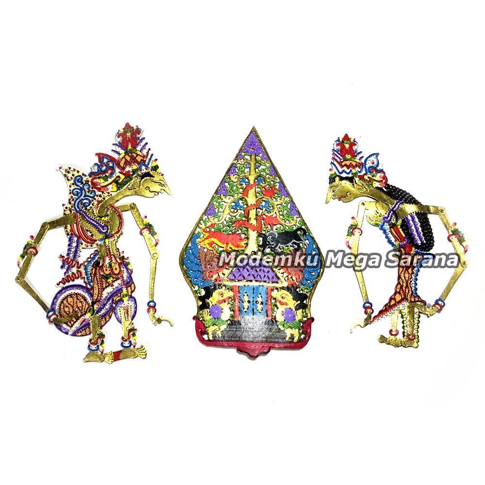 Wayang Kulit Caperan 20 cm Tanpa Gagang - Rama Shinta Gunungan - Original