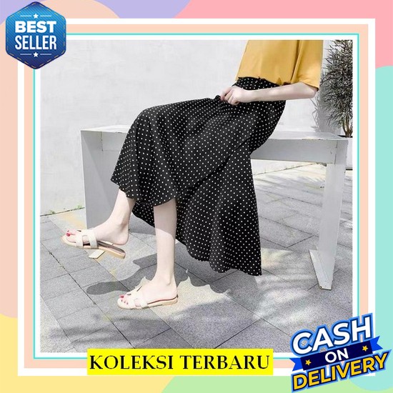 ❖Import❖ Rok Tutu Wanita Dewasa Premium Korea Style Murah Model Cewek Panjang 7/8 Polos Motif Kekini