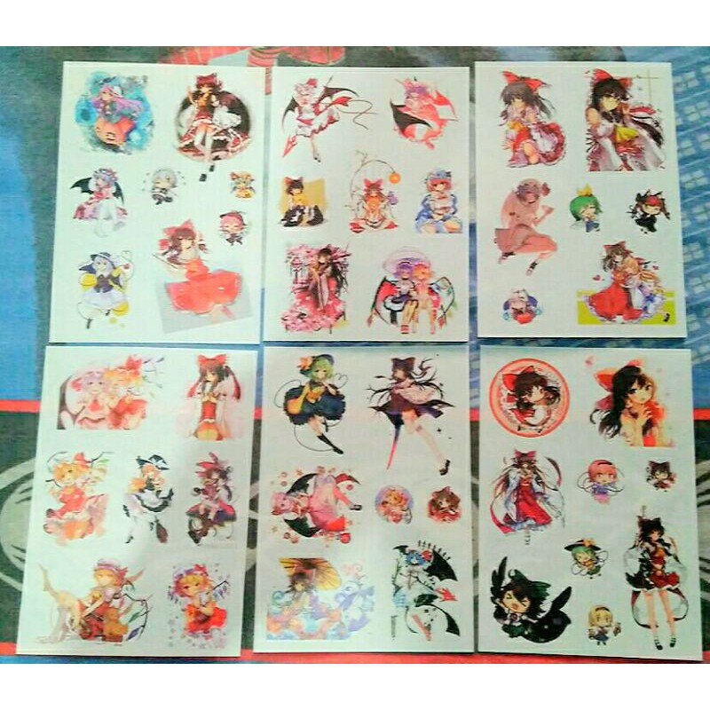 

Stiker gambar Touhou Project isi 6 lembar