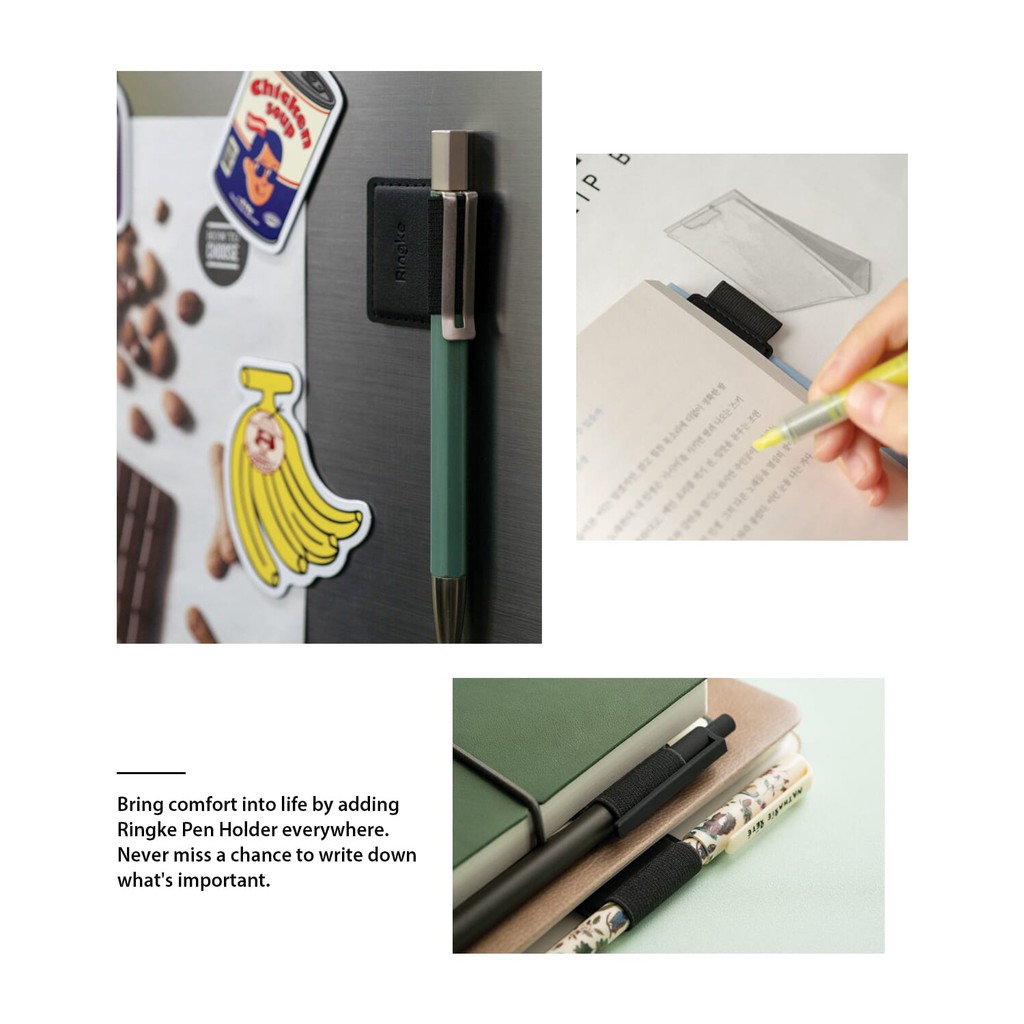 Ringke Apple Pencil Stylus Samsung S Pen Holder Sleeve iPad Galaxy Tab Black
