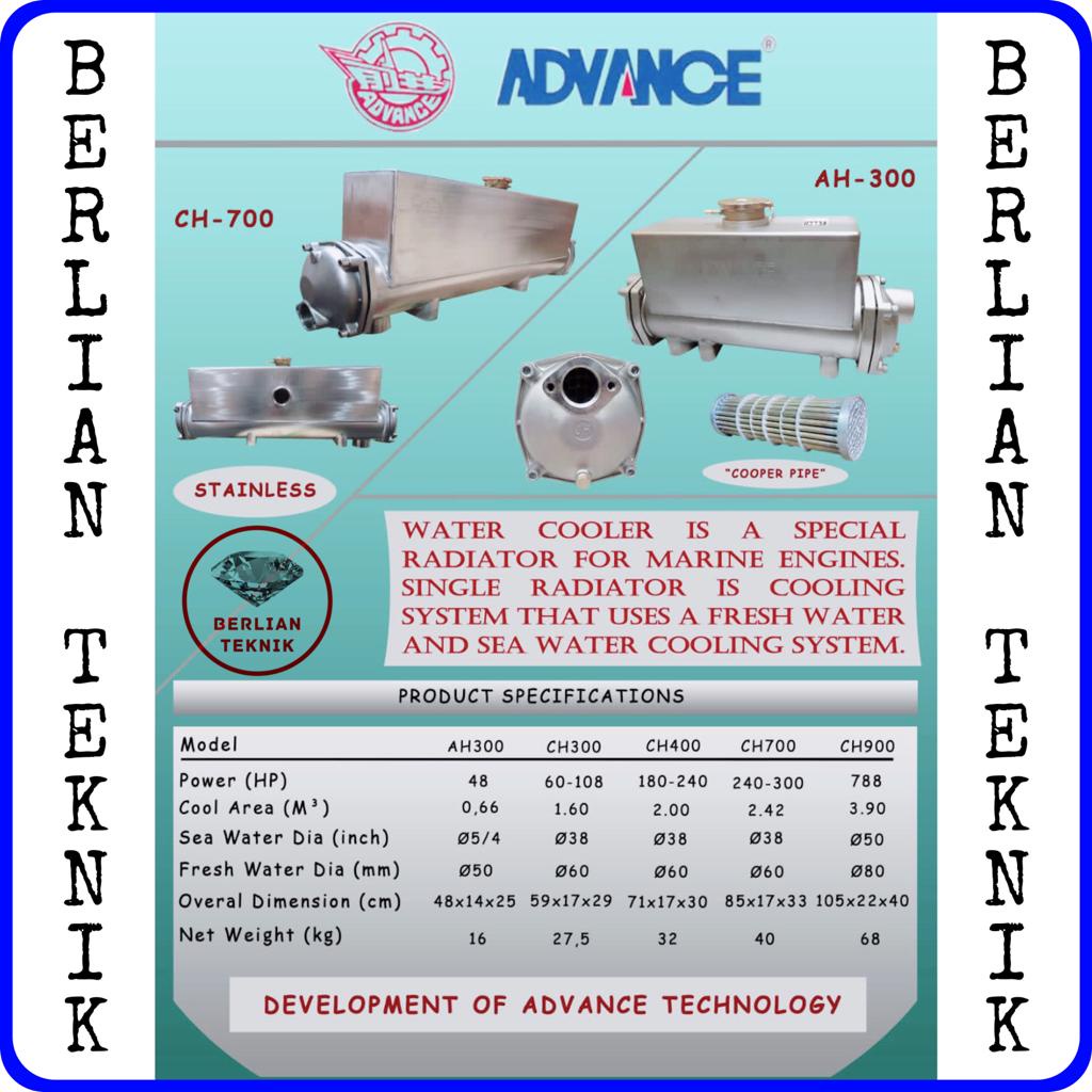 Water Cooler Heat Exchanger CH 400 Stainless Pendingin Mesin Kapal
