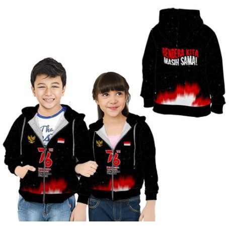 Product Custom Jaket Hoodie Fullprint Anak Murah HUT RI 76 MERDEKA 12