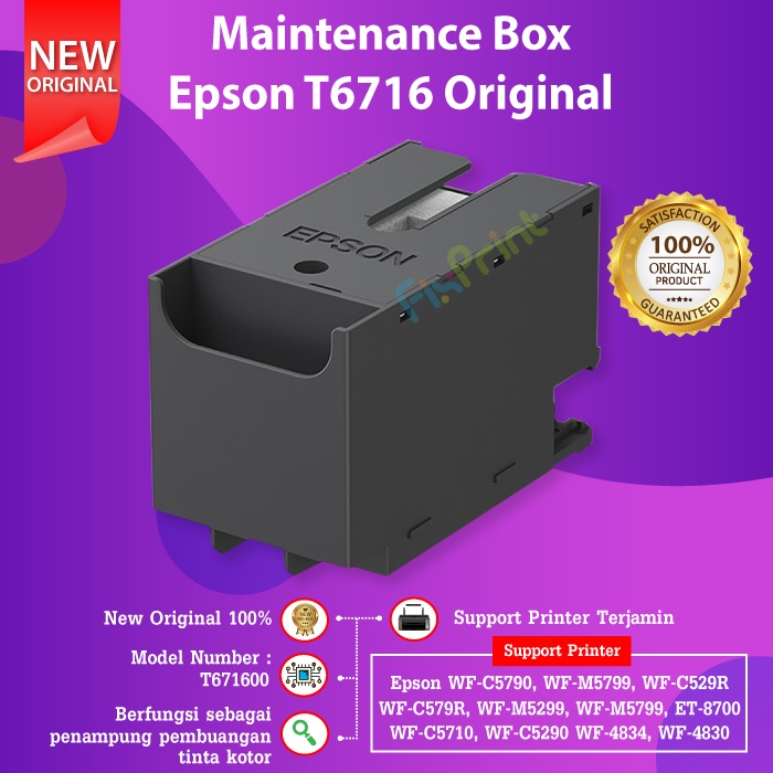 Maintenance Box Epson T6716 PXMB8 Pembuangan Tinta Printer WF-C5290 C5790 C579R M5299 M5799 WF-C5790