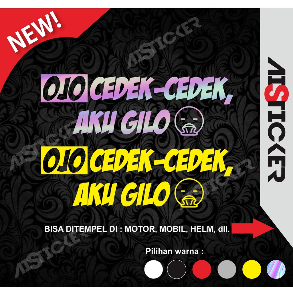 STIKER KATA KATA LUCU MOBIL TRUK BOX BELAKANG KACA CUTTING