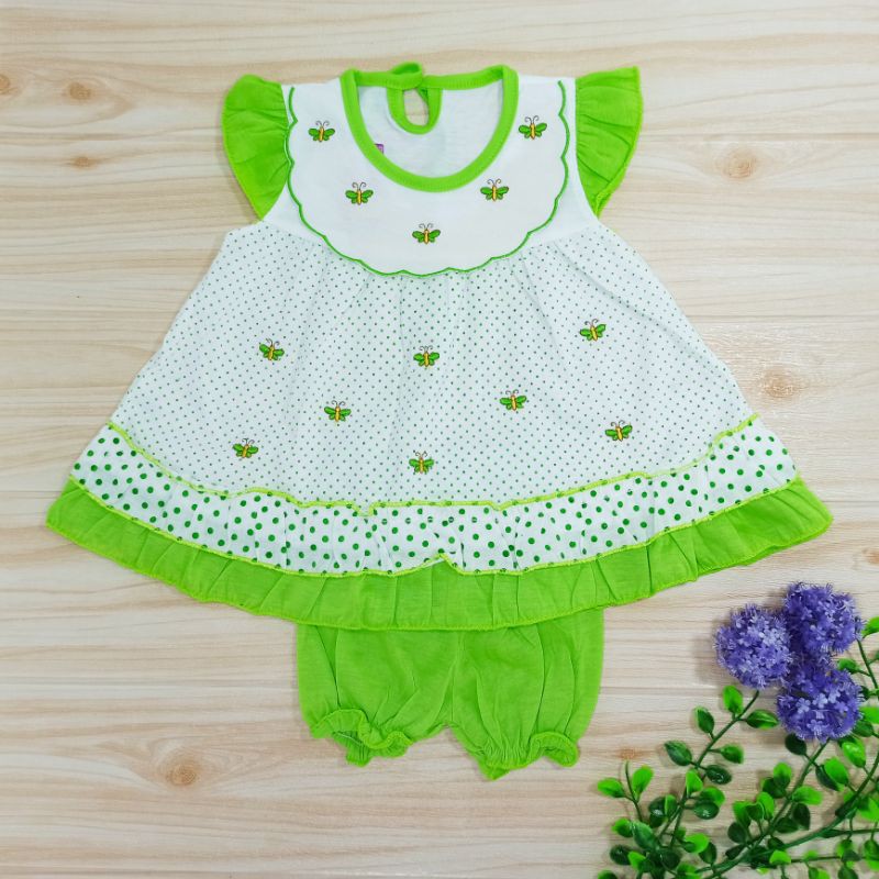 Ss#1004 Setelan Bayi 0-9bulan / Dress Baby bahan kaus