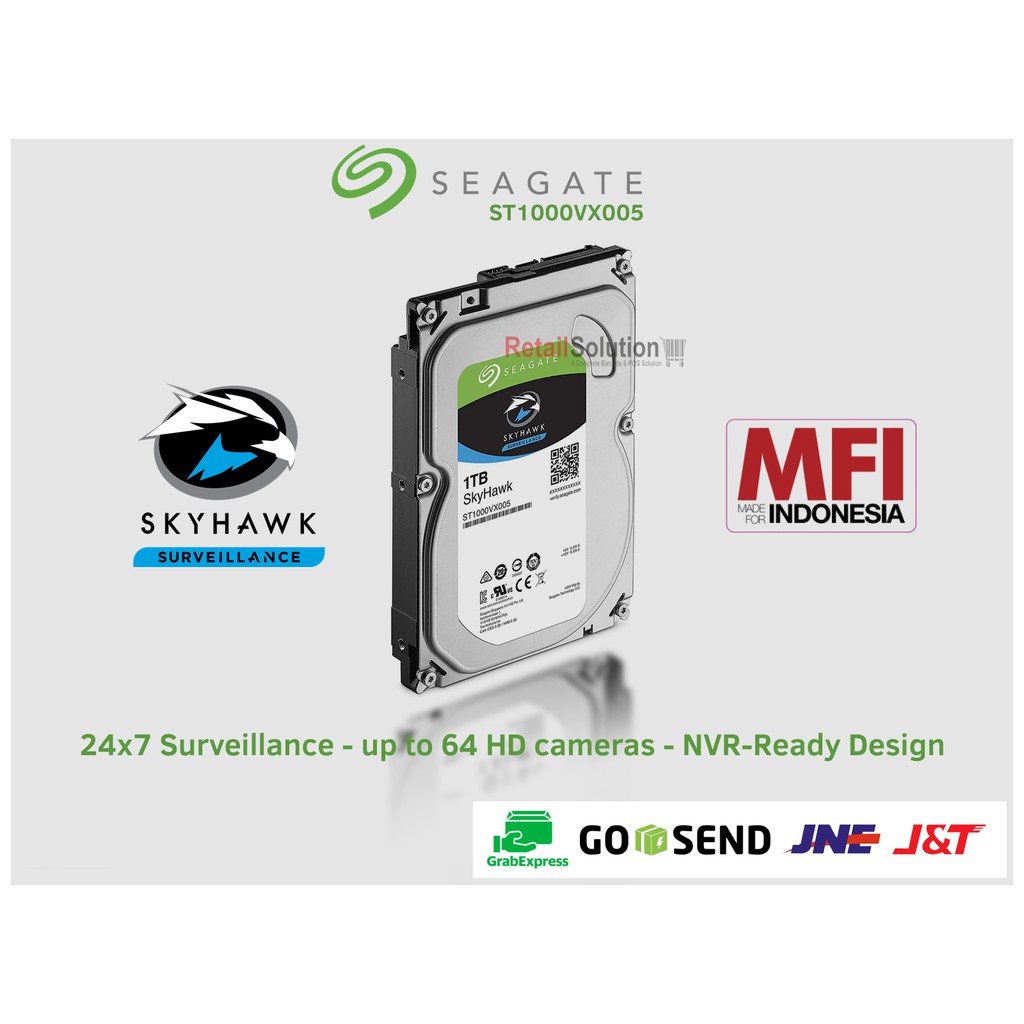 HDD Seagate Skyhawk 1TB 3.5&quot; SATA III MFI - HDD Internal CCTV