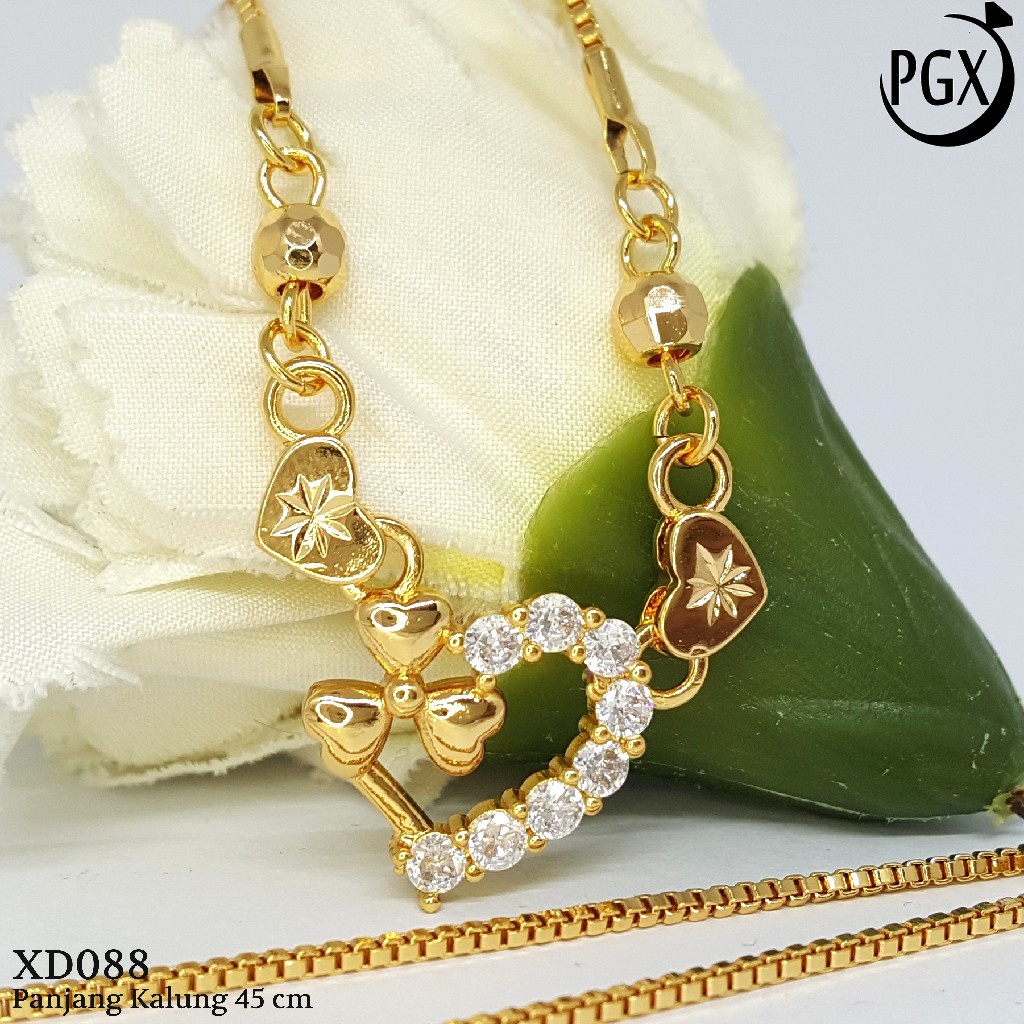 PGX Kalung Wanita Xuping Perhiasan Lapis Emas Aksesoris Fashion Premium - XD088