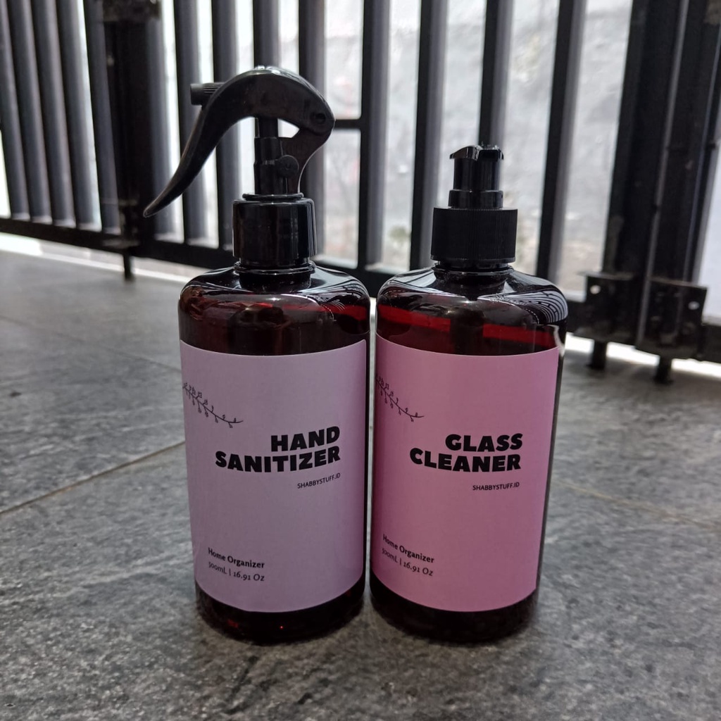 WHT- 201 Refill Bottle Botol Pump AMBER Pastel UNGU Minimalis Aesthetic Botol Sabun Mandi Cuci Piring Dapur 500 ml