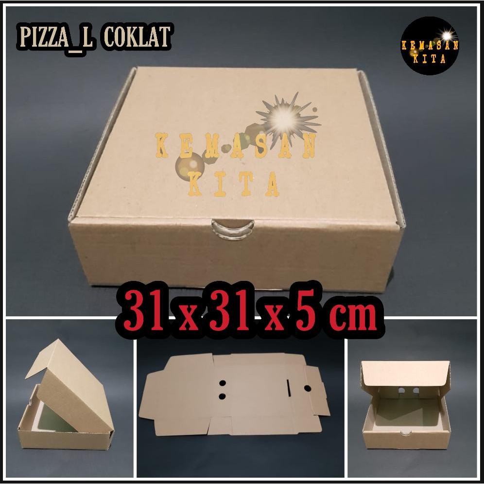 

KOTAK KARDUS KARTON BOX PIZZA L UKURAN 31 X 31 X 5 CM