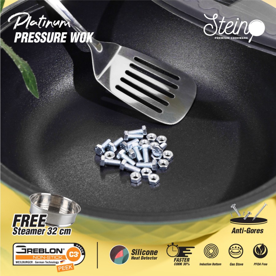 STEIN COOKWARE PLATINUM PRESSURE WOK PAN