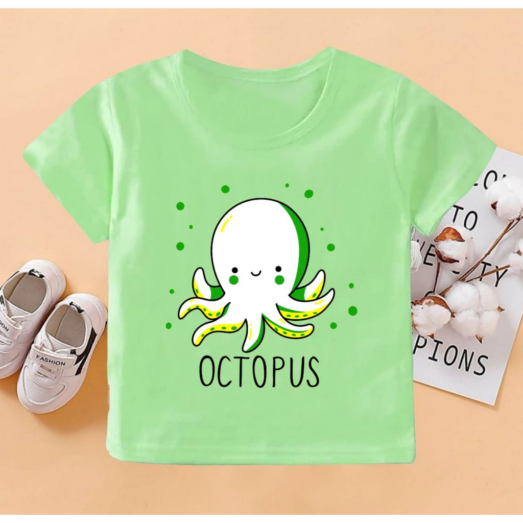 MUKZHOP / KAOS ANAK BOY MOTIF OCTOPUS / TERLARIS