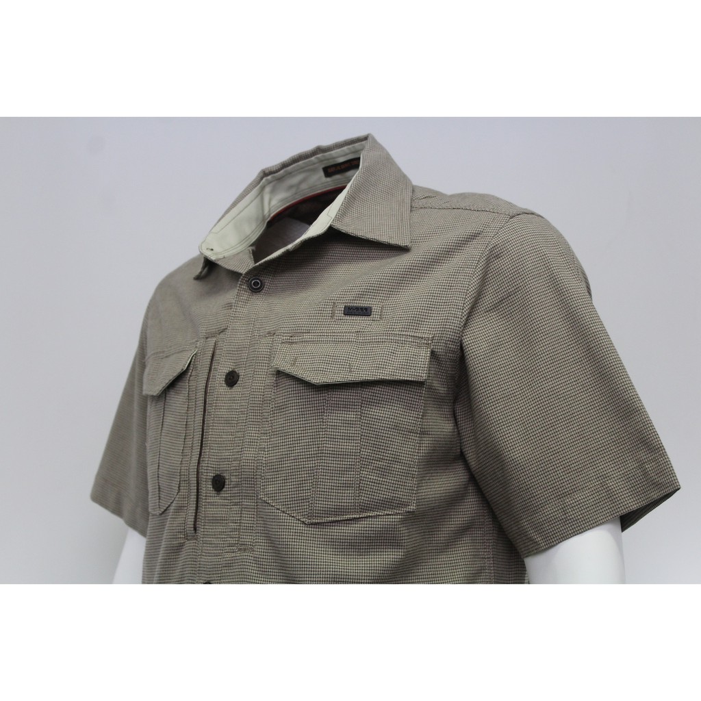 Kemeja Lengan Pendek Asli MGee 3451C Platoon Brown