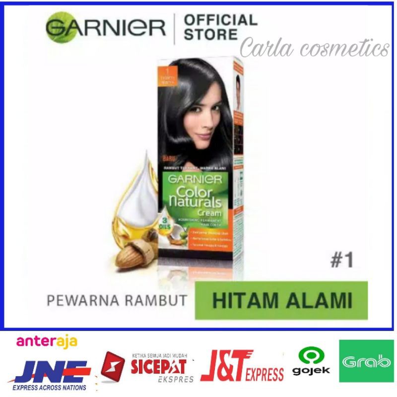 Garnier color naturals cat rambut no 1 hitam alami/black