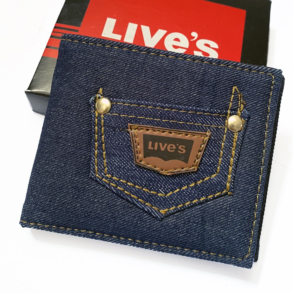 SHOPEE 6.6 SUPER SALE!! Fashion Pria Dompet Denim Pria D-202 Dompet Distro Model Terbaru + Box Exclusive