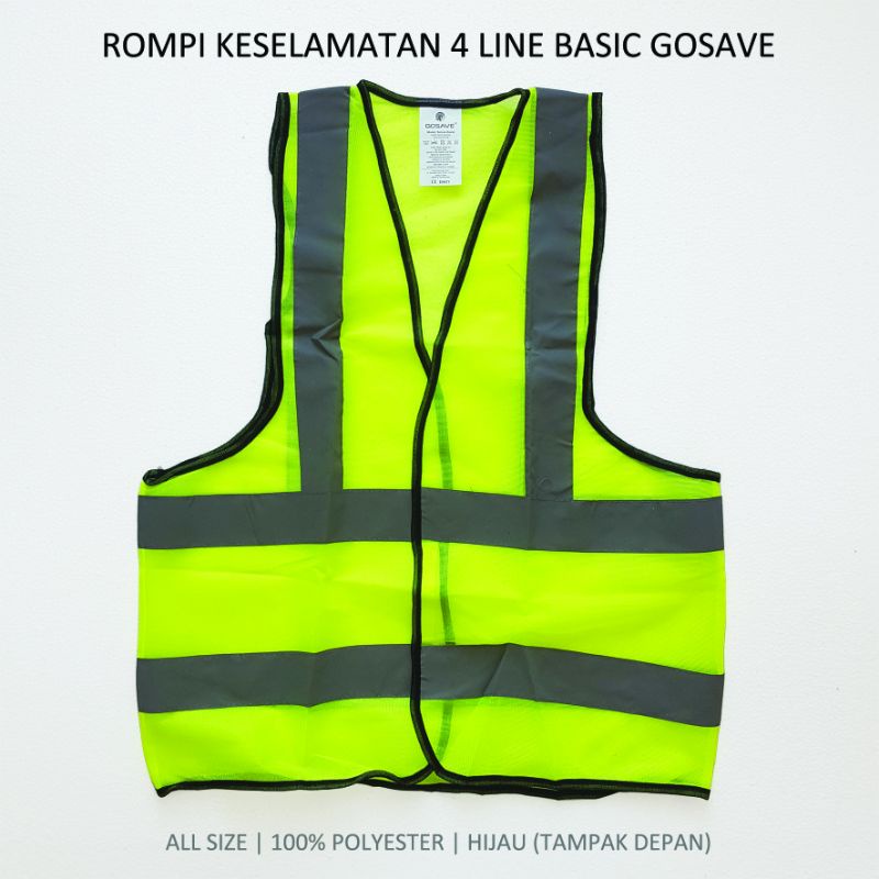 ROMPI PENGAMAN | Safety Vest Keselamatan Proyek Polyester Gosave murah