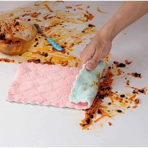 Kain Lap Piring Anti Minyak Bahan Microfiber / Kain Lap Anti Minyak / Lap Cuci Piring dapur sendok DD417