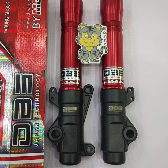 JUAL tabung shock depan vario 125 150 beat scoopy DBS original - Merah