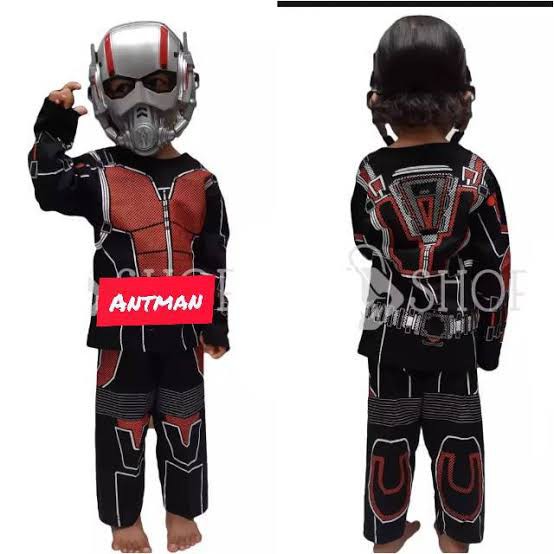 Kostum baju anak ant man Gratis Topeng Bisa COD