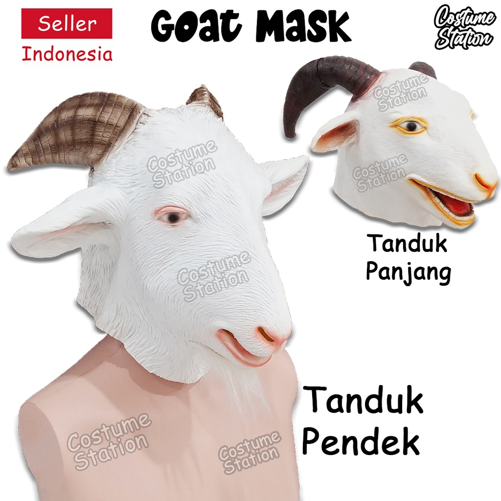 Topeng Kambing / Goat Mask Latex Lebaran Hewan Binatang Animal Halloween