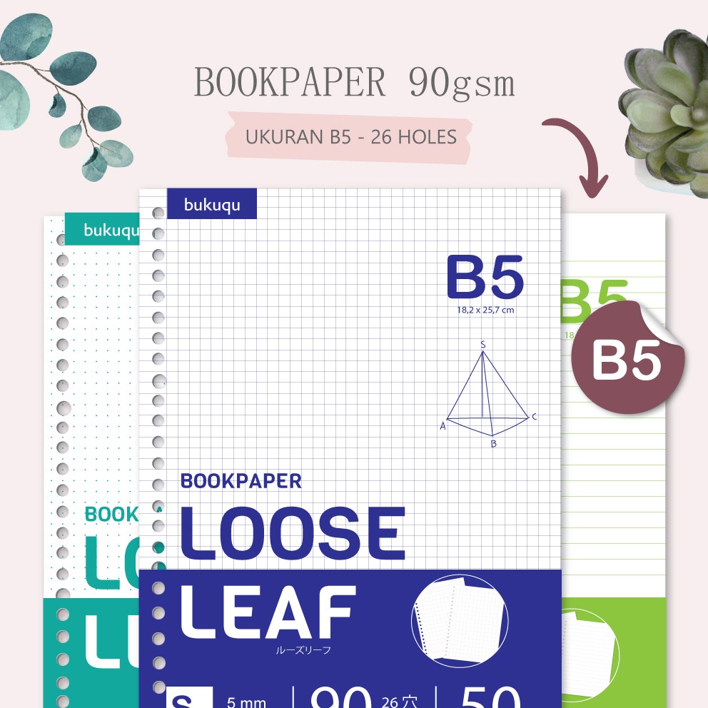 

Loose leaf B5 - Bookpaper 90 gsm - Kertas Binder