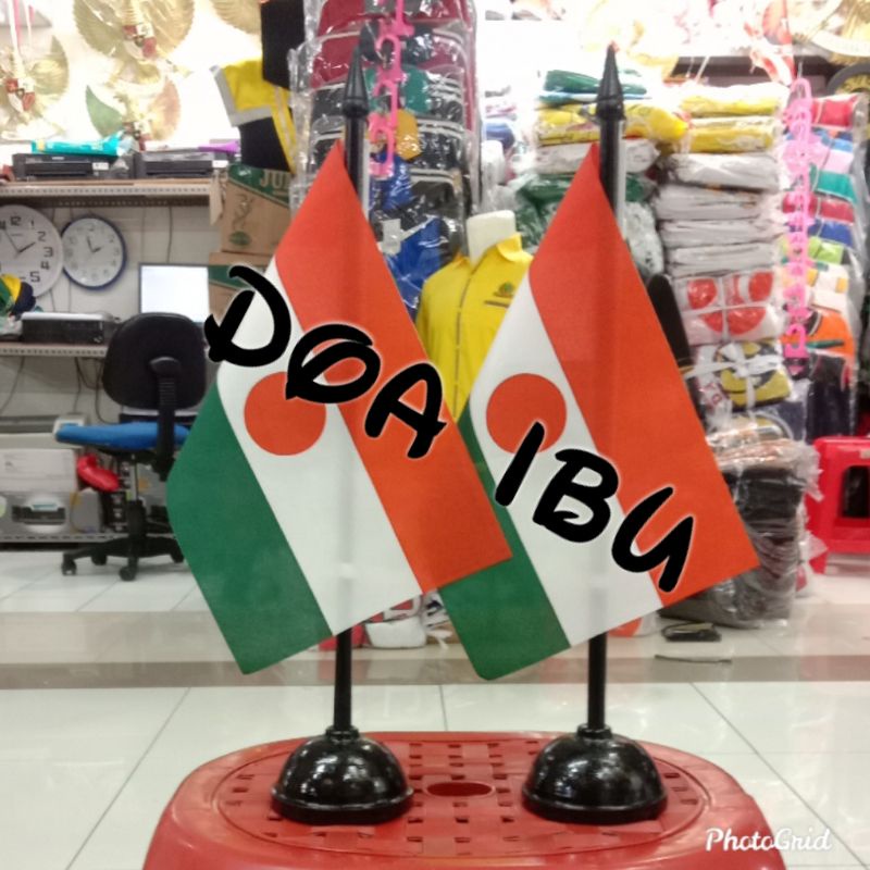 

best seller tiang kayu meja+bendera NIGER ready stock