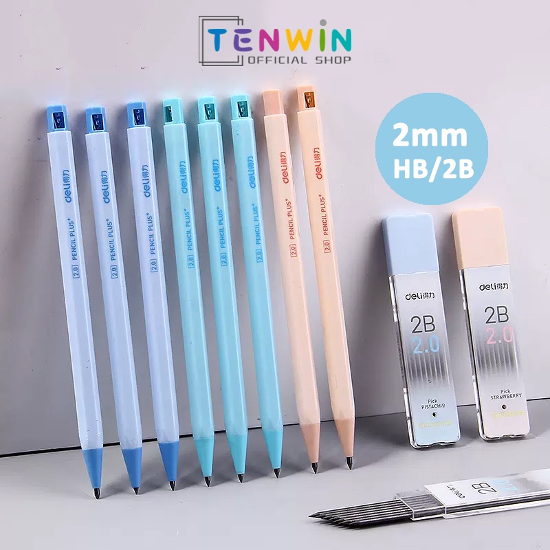 

2B/HB-2mm Pensil mekanik dengan rautan-Tenwin