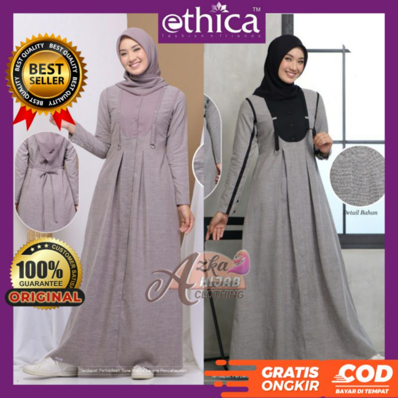 BAJU GAMIS TERBARU 2021 / GAMIS ETHICA AYUMI 266 / GAMIS MODERN / GAMIS SIMPLE ELEGAN / DRESS WANITA