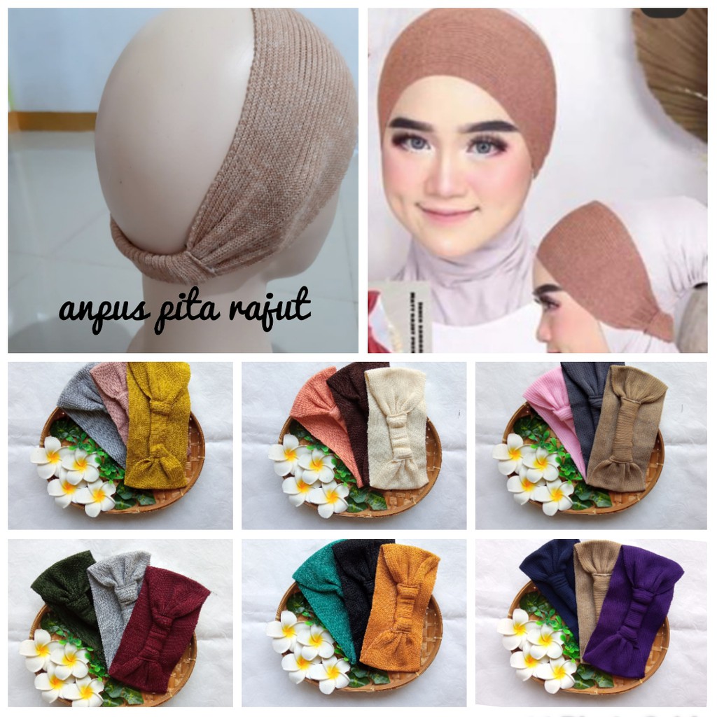 BANDANAPITARAJUT/SerbaSerbiGrosir - Bando Rajut Headband Rajut Wool Pita Aksesoris Rambut Wanita Ban