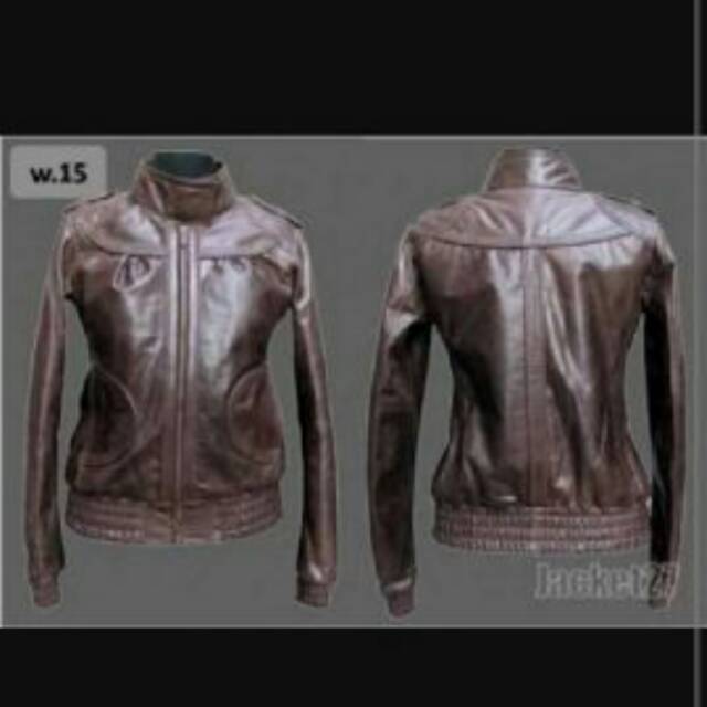 Jaket kulit wanita / kulit domba asli garut