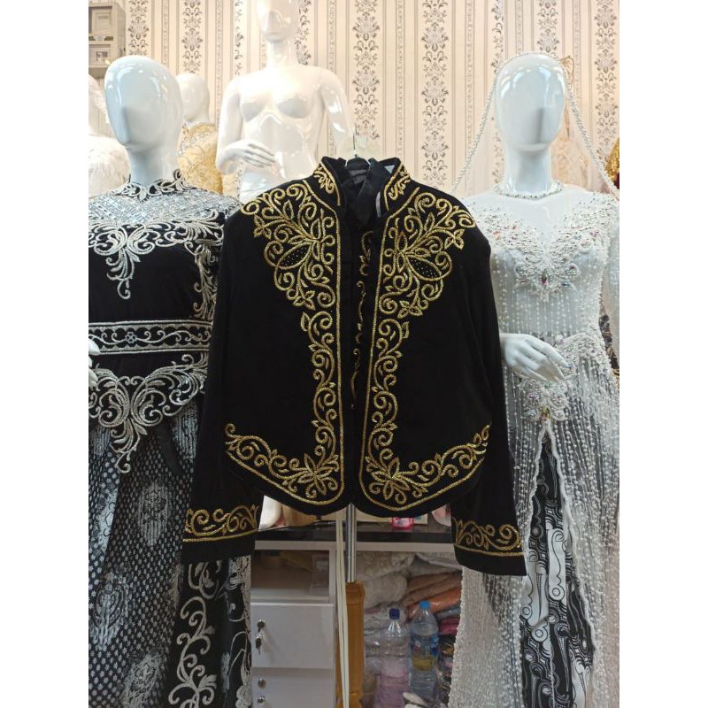 satu set Beskap bludru Jawa solo mewah payet