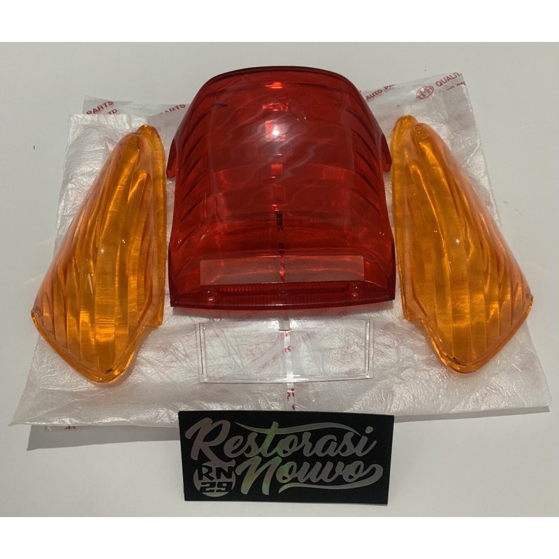 Mika lampu belakang nouvo lele HMA set kaca lampu nouvo lama HMA mika stop nouvo lele kaca lampu