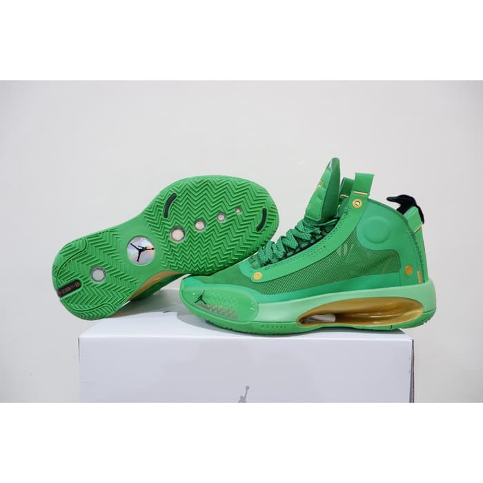 sepatu basket jordan 34 high pe celtics green