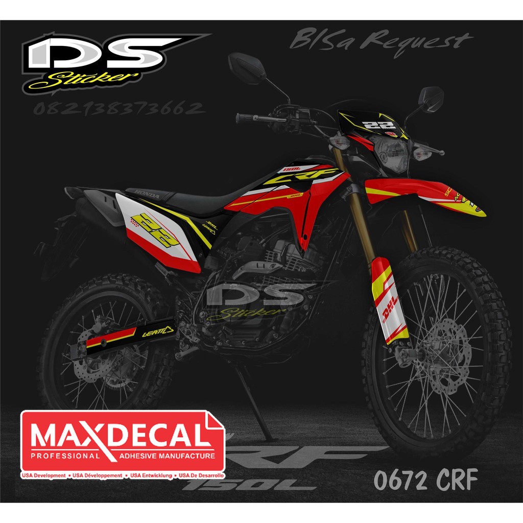 0672 Decal Stiker CRF 150 L Trabas