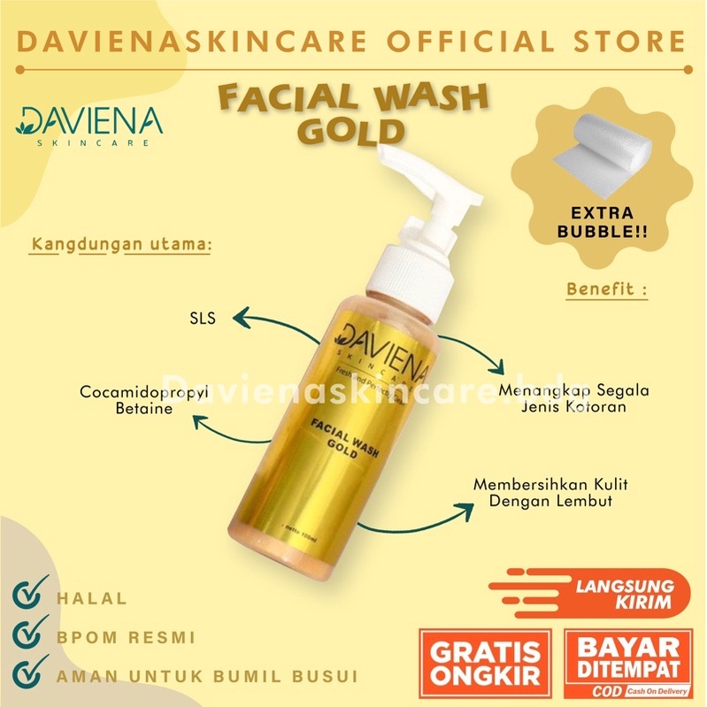 FACIAL WASH GOLD DAVIENASKINCARE