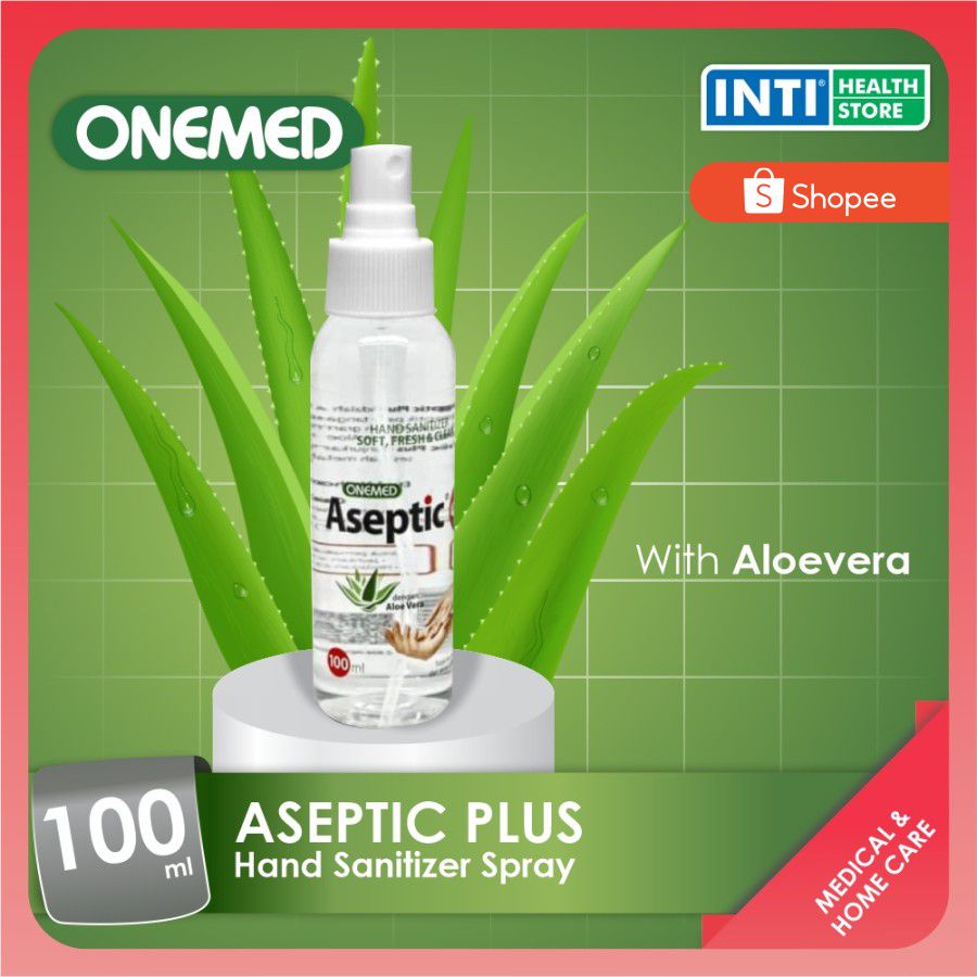 Onemed | Aseptic Plus With Aloevera / Hand Sanitizer Spray 100ml