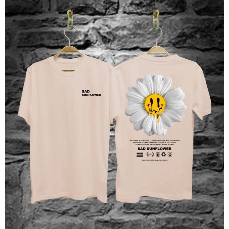 kaos pria murah sad sun flower atasan pria murah kaos distro pria