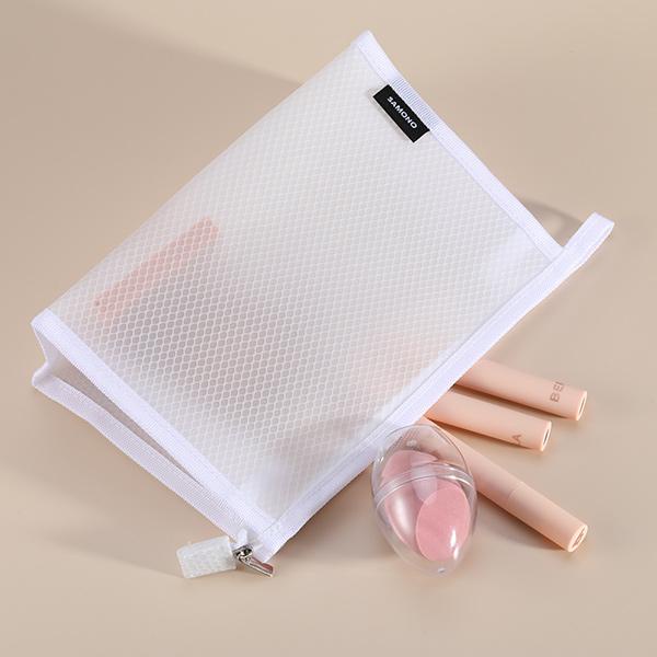 SAMONO SMB003 Pouch Kosmetik Portable Dompet Jaring Serbaguna Polos Tempat Organizer Anti Air Murah